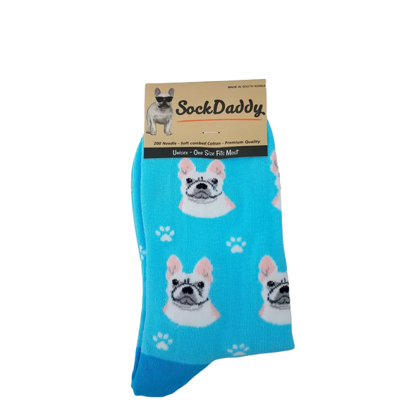 French Bulldog Dog Pet Lover Fun Novelty Dress Casual Unisex Sock Daddy SOX - Picture 1 of 4